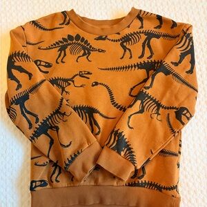 Cat & Jack Dinosaur Skeleton Print Sweatshirt - Tan and Black